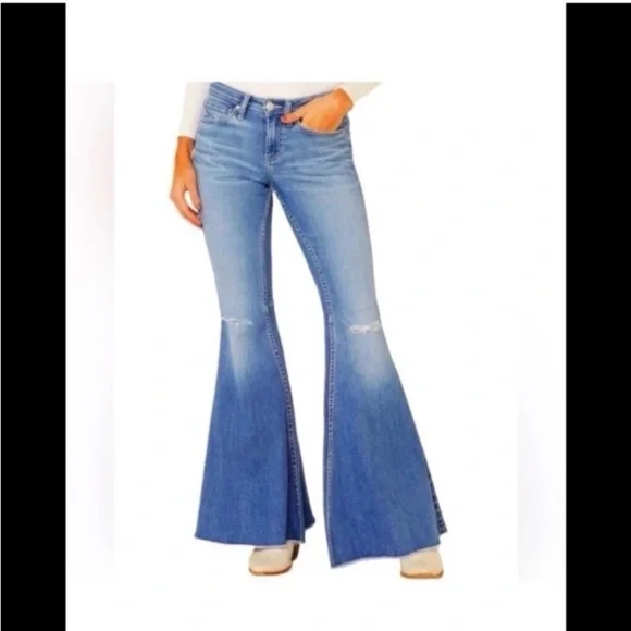BOOT BARN Shyanne Hi Rise Ripped Flare Jeans - Picture 3 of 10